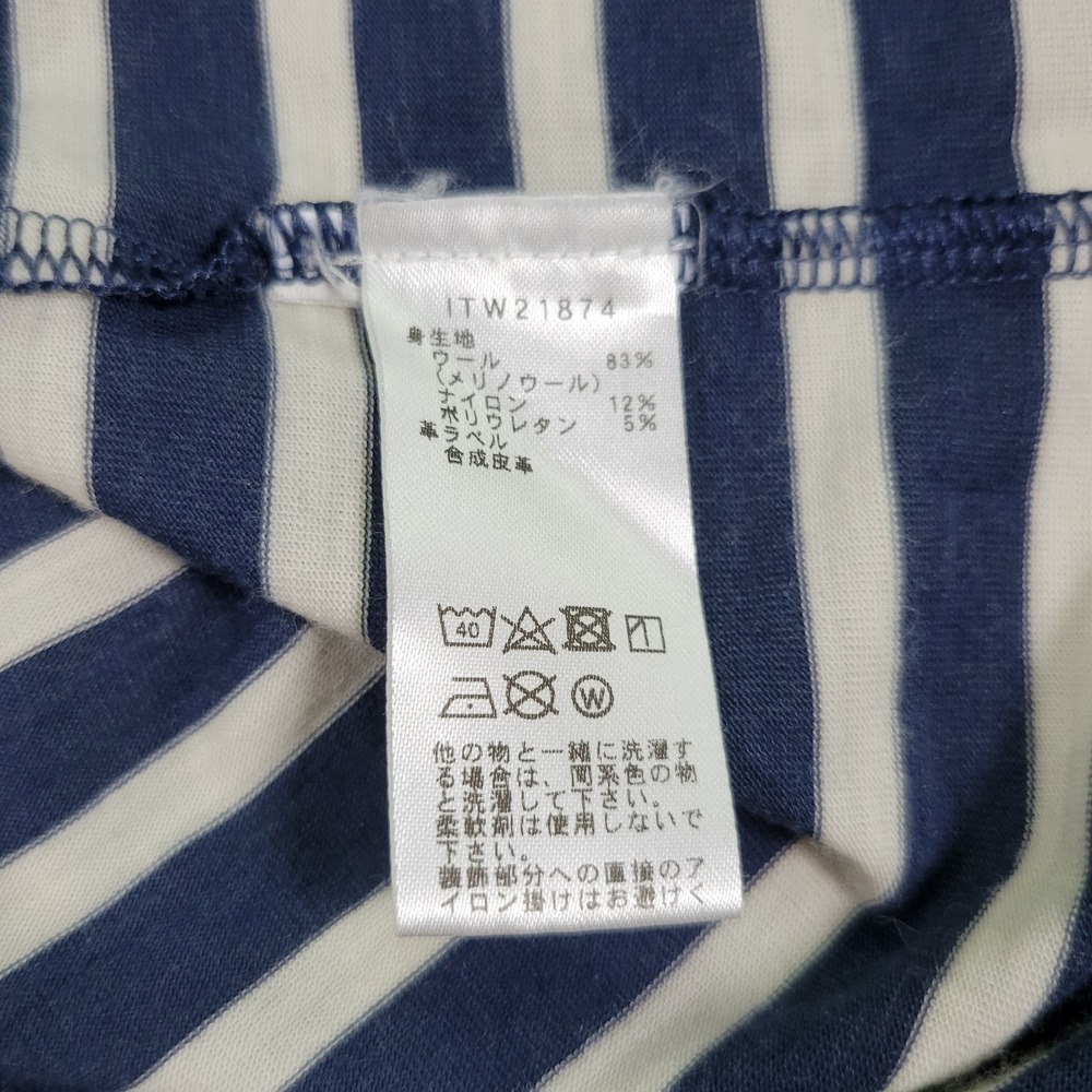 Icebreaker Merino Wool T-Shirt Womens M Blue White Striped Pocket Nautical Tee - Picture 8 of 10